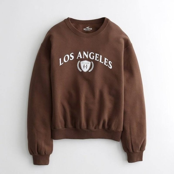 hollister los angeles brown crewneck - Picture 1 of 3